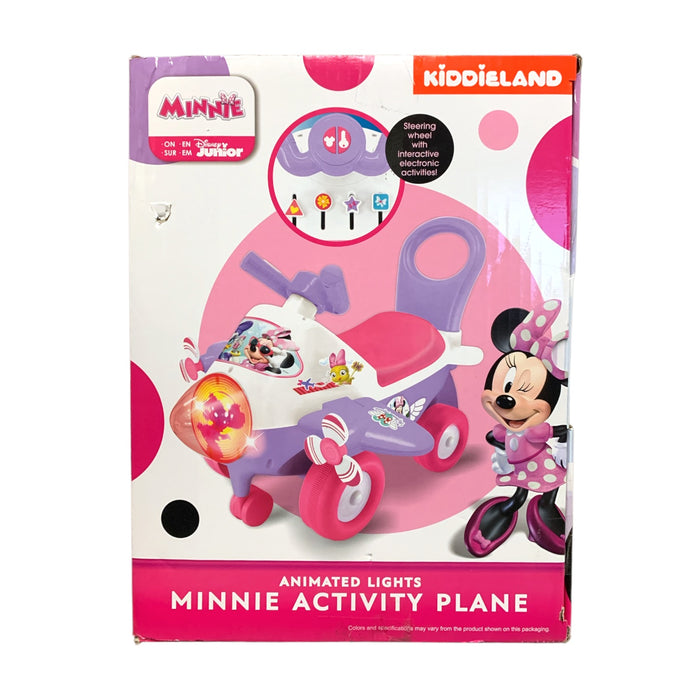 Kiddieland Disney Activity Ride-on Plane with Lights & Sounds, Minnie Mouse