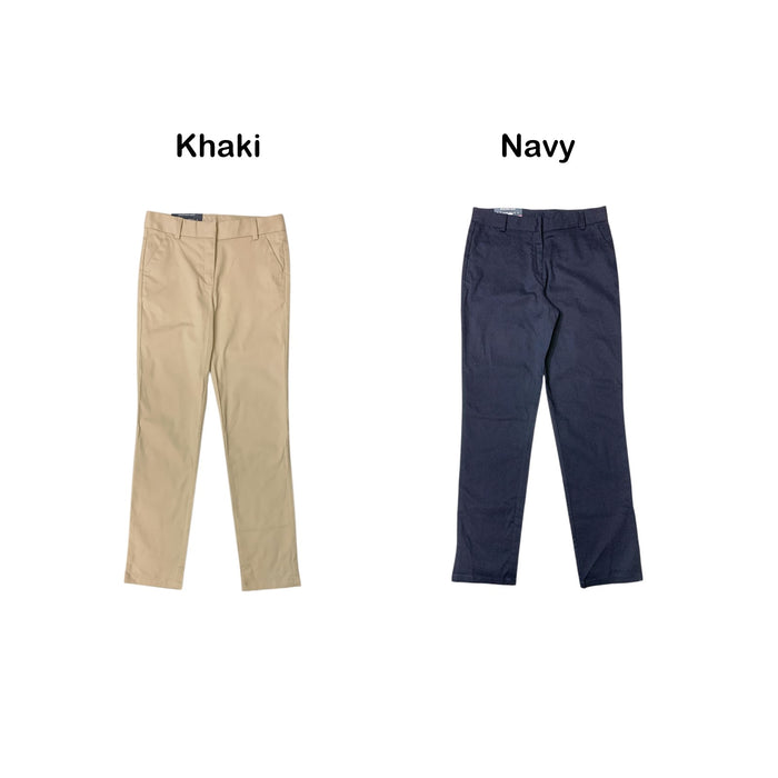 Nautica Youth Girl's Easy Care Adjustable Waist School Uniform Pants, NDD0023Q