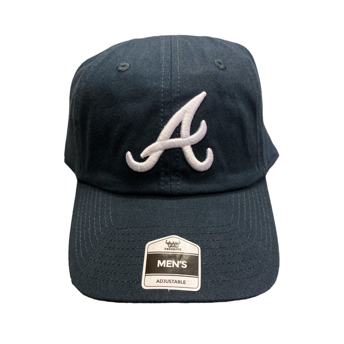 Genuine Merchandise Men's ATL Braves Stitch Logo Adjustable Baseball Cap