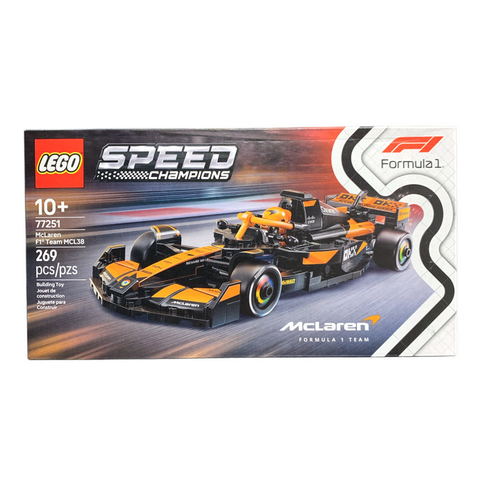 LEGO Speed Champions McLaren F1 Team MCL38 Race Car Toy Build Set, 77251, 269pc