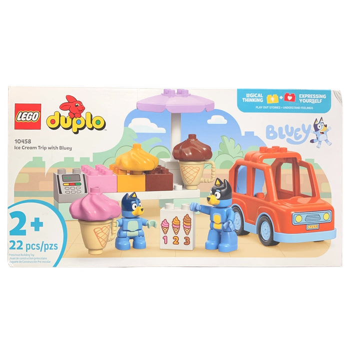 LEGO DUPLO Bluey Ice Cream Trip with Bluey Preschool Building Toy, 10458, 22pc.