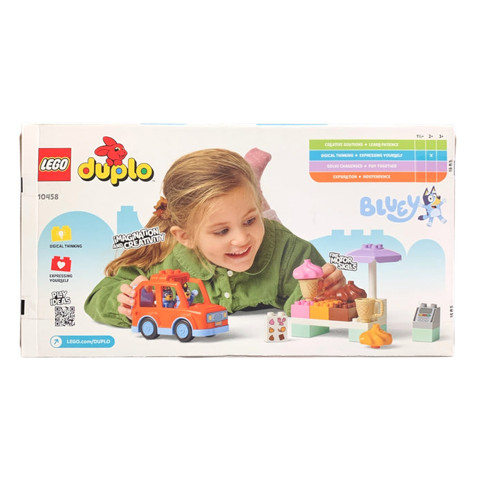 LEGO DUPLO Bluey Ice Cream Trip with Bluey Preschool Building Toy, 10458, 22pc.