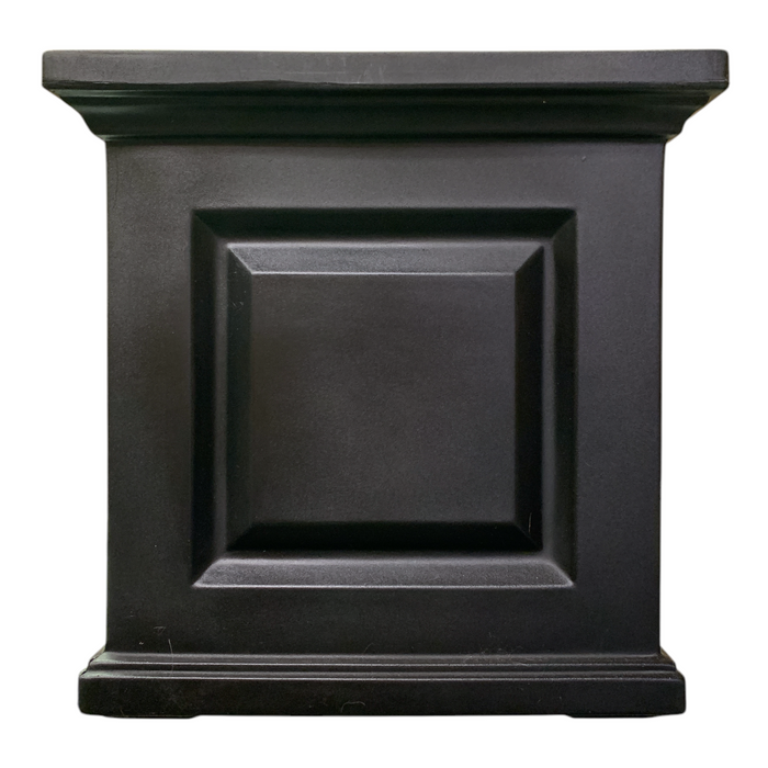 Mayne Nantucket 16" Double-Walled Self-Watering Square Planter, Black