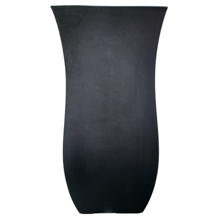 *OPEN* Mayne Valencia 30" Tall Double-Walled Outdoor Planter, Set of 2, Black