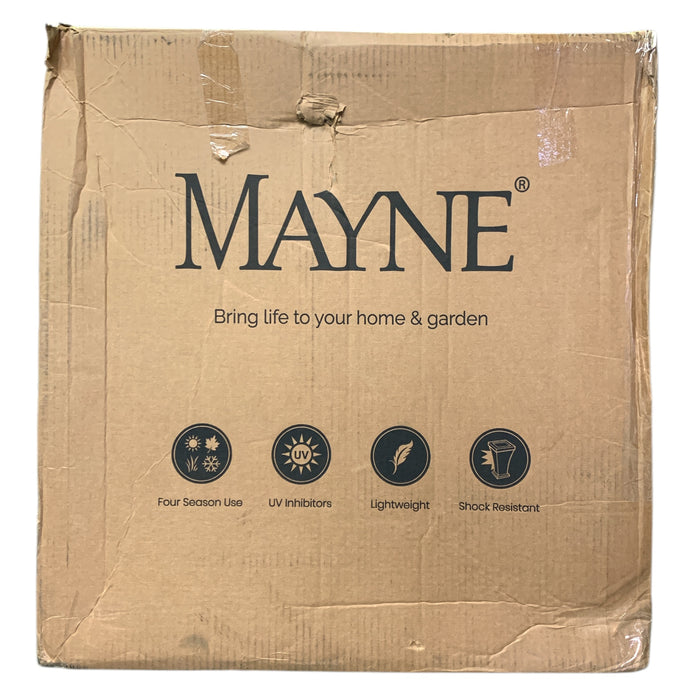 *OPEN* Mayne Valencia 30" Tall Double-Walled Outdoor Planter, Set of 2, Black