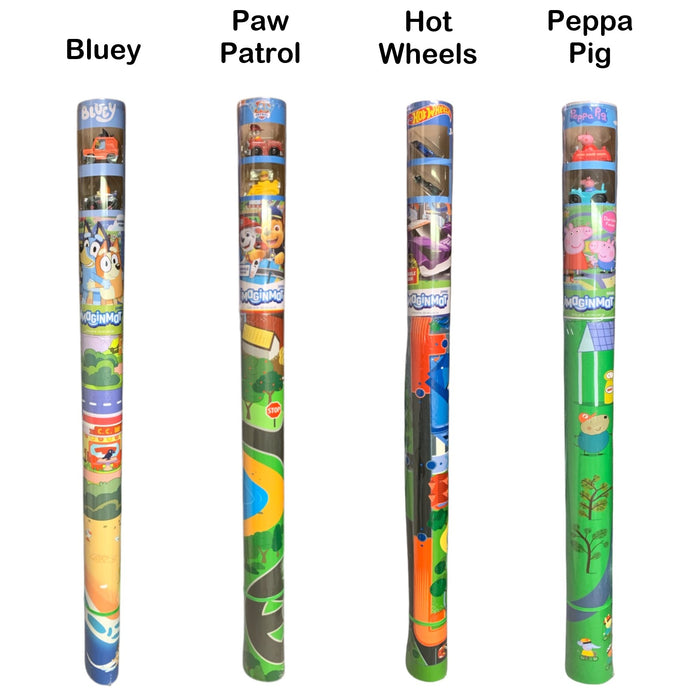 ImaginMat Licensed Character Jumbo Floor Playmat with 2 Vehicles, 61 in x 47 in