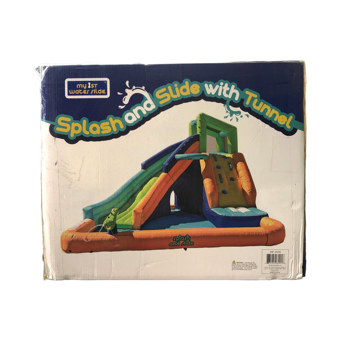 My 1st Water Slide Splash and Slide with Tunnel, 11.5'x10.5'x8', INF-2639