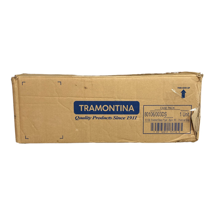 Tramontina 5.5-Qt. Covered Aluminum Deep Fryer with Helper Handle
