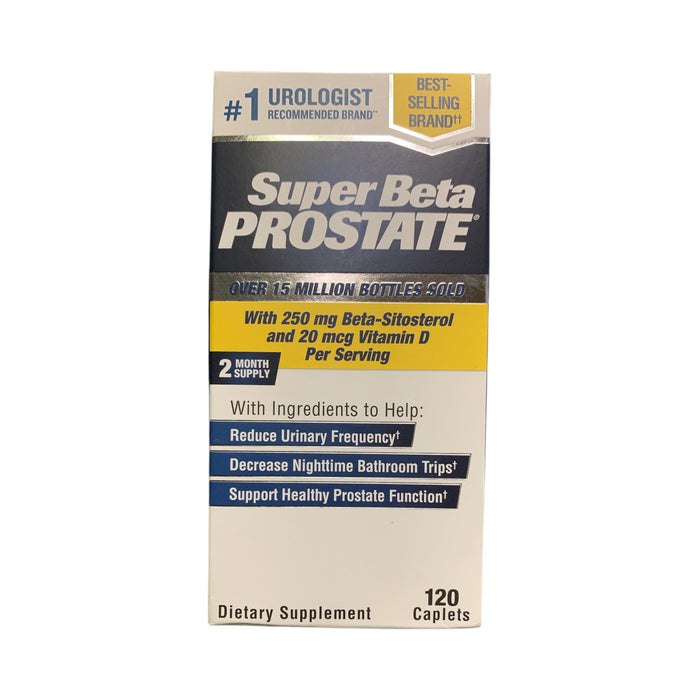 Super Beta Prostate Male Dietary Supplement, Beta-Sitosterol & Vitamin D, 120ct.