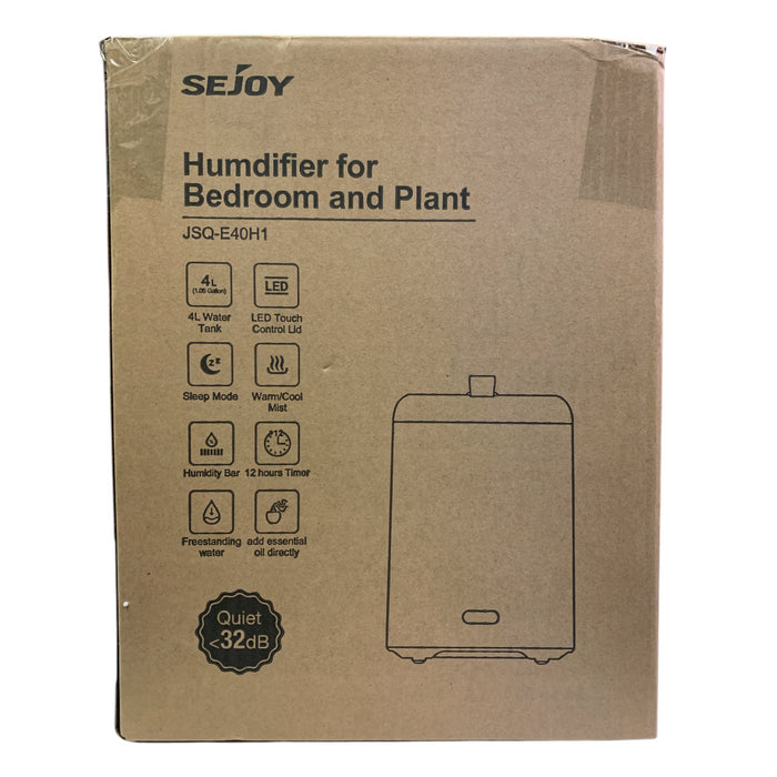 Sejoy 4-Liter Ultrasonic Humidifier for Bedroom and Plants, JSQ-E40H1, Navy Blue