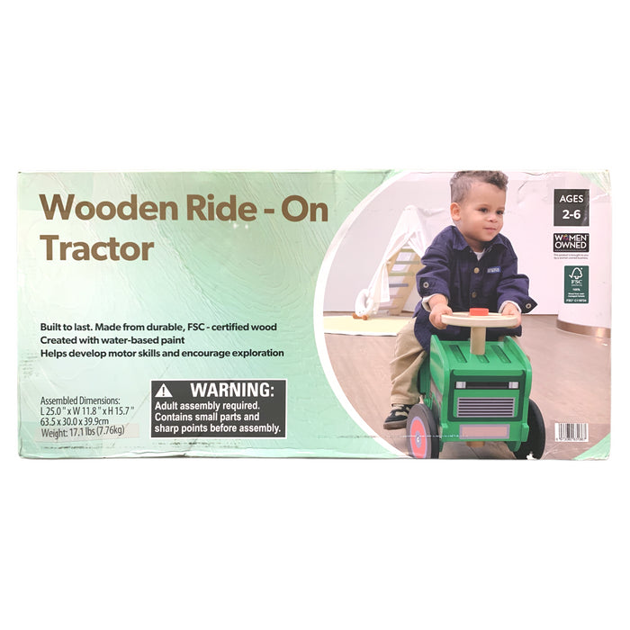 Guanyi Kid's Wooden Ride-On Vehicle, FSC Certified Wood & Water-Based Paints