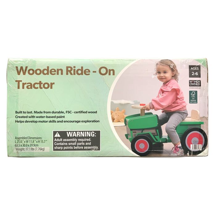 Guanyi Kid's Wooden Ride-On Vehicle, FSC Certified Wood & Water-Based Paints