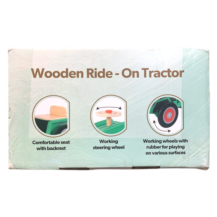 Guanyi Kid's Wooden Ride-On Vehicle, FSC Certified Wood & Water-Based Paints
