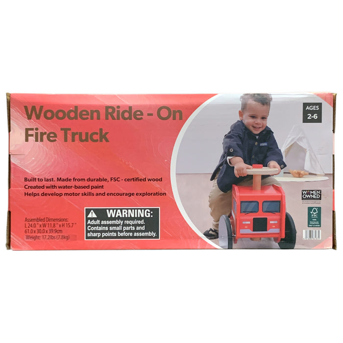 Guanyi Kid's Wooden Ride-On Vehicle, FSC Certified Wood & Water-Based Paints