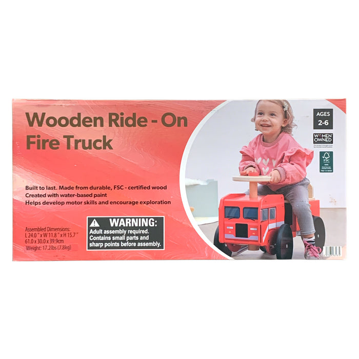 Guanyi Kid's Wooden Ride-On Vehicle, FSC Certified Wood & Water-Based Paints