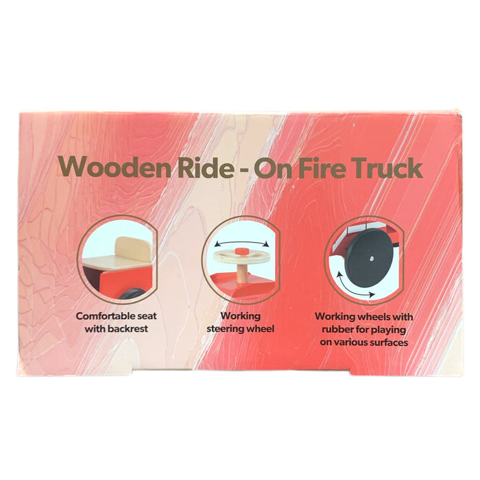 Guanyi Kid's Wooden Ride-On Vehicle, FSC Certified Wood & Water-Based Paints