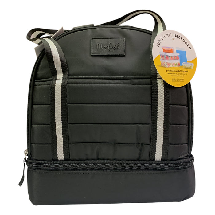 Fit & Fresh Lunch Bag, Includes Meal Prep Set and Ice Pack