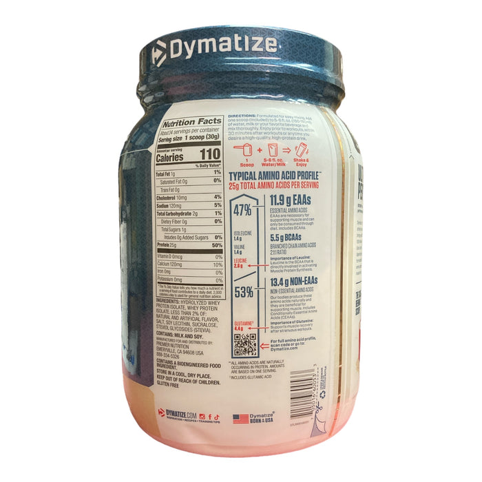 Dymatize ISO 100 Hydrolyzed Whey Protein Powder, 1.6lbs, Gourmet Vanilla