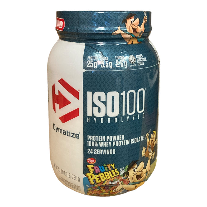 Dymatize ISO 100 Hydrolyzed Protein Powder, Fruity Pebbles 24 Servings 25.7 oz