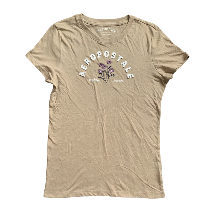 Aeropostale Ladies Soft Lightweight Short Sleeve Graphic Logo Tee, 6347AS