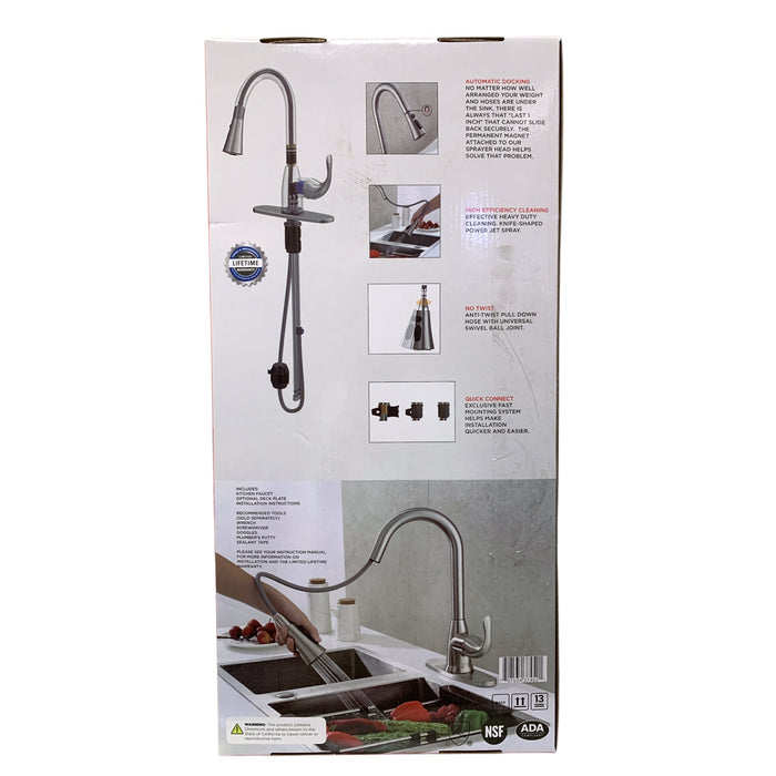 Frigidaire Alexis Pull Down 3-Function Kitchen Faucet, Stainless Steel Finish