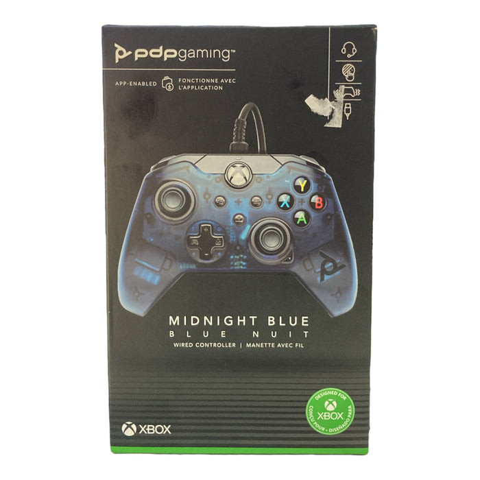 PDP Gaming Wired Controller: Midnight Blue for Xbox Series X|S, Xbox One, PC