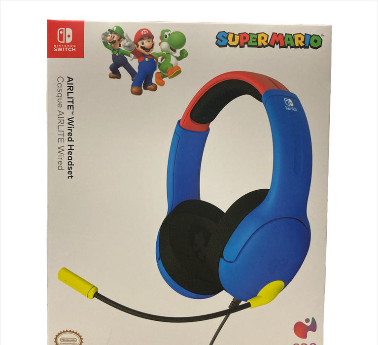 PDP AIRLITE Headset with Mic for Nintendo Switch/ Lite/ OLED - Mario Dash Blue