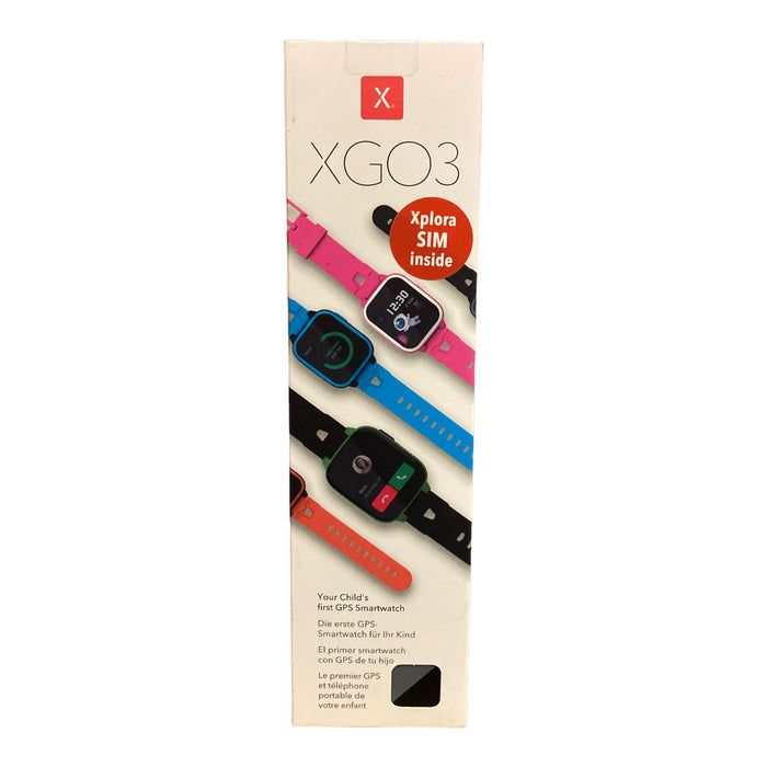 XGO3 42mm Kids Smartwatch Cell Phone with GPS, Black - Xplora Connect SIM Card