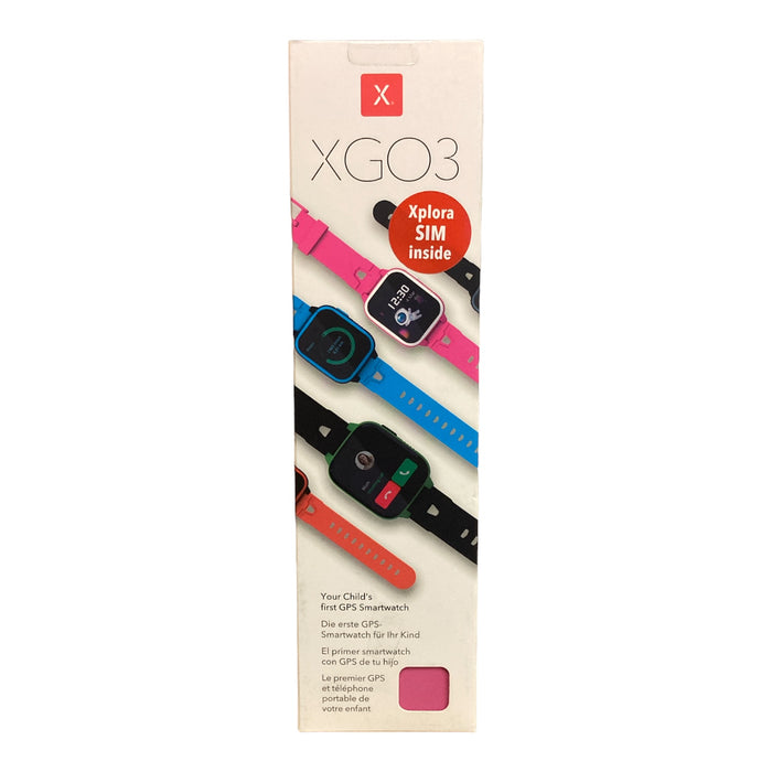 XGO3 42mm Kids Smartwatch Cell Phone with GPS, Pink - Xplora Connect SIM Card