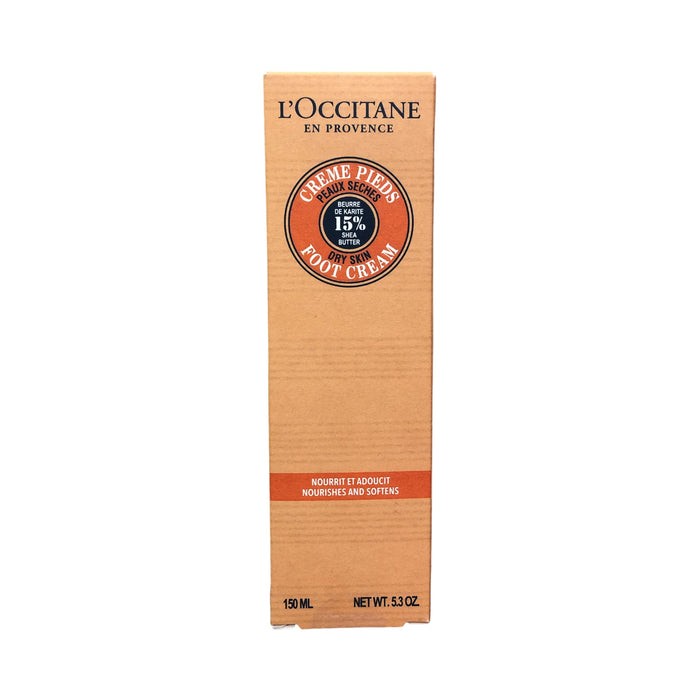 L'Occitane En Provence 15% Shea Butter Foot Cream for Dry Skin, 5.3 oz.