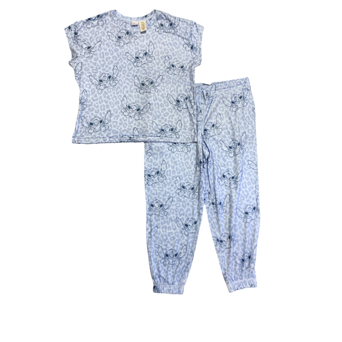 Disney Ladies Stitch 2 Piece Soft Cozy Knit Pajama Set