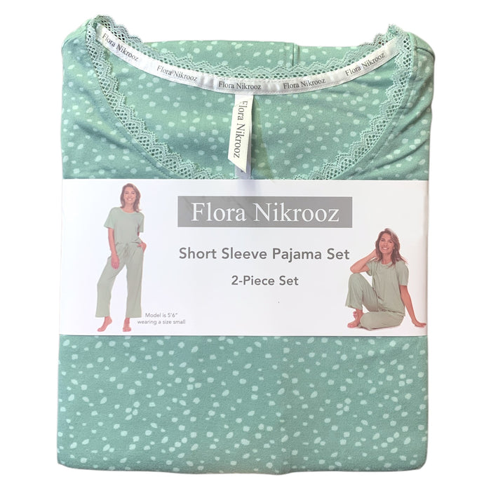 Flora Nikrooz 2-Piece Relaxed Fit Short Sleeve Pajama Set