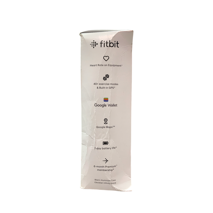 Fitbit Charge 6 Advanced Fitness & Health Tracker Bundle (Obisdian/Frost White)