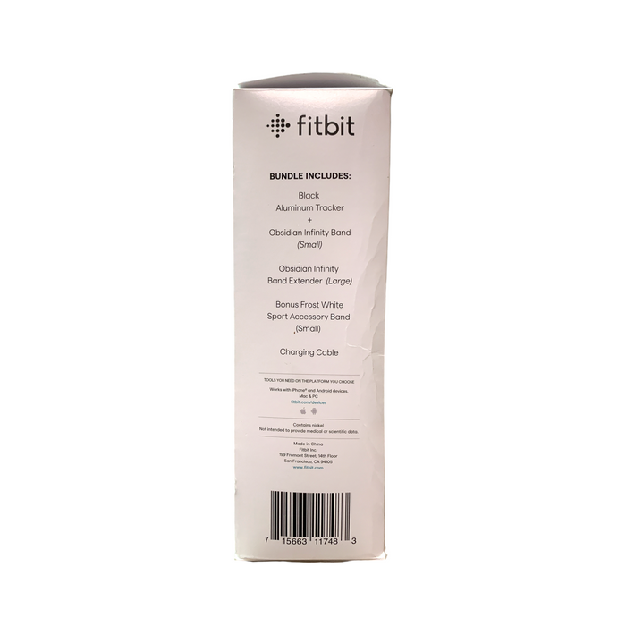 Fitbit Charge 6 Advanced Fitness & Health Tracker Bundle (Obisdian/Frost White)