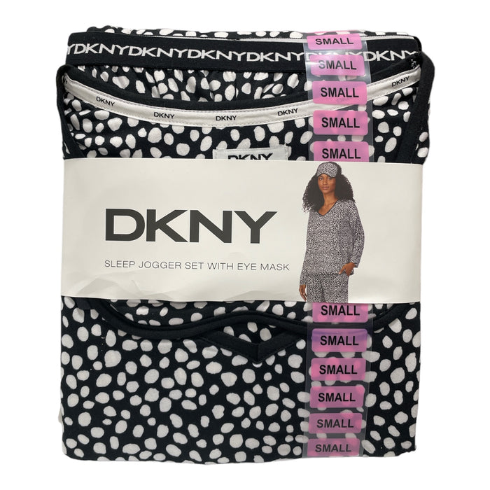 DKNY Women's 3-Piece Lightweight Soft Sleep Jogger Lounge Set w/ Eye Mask