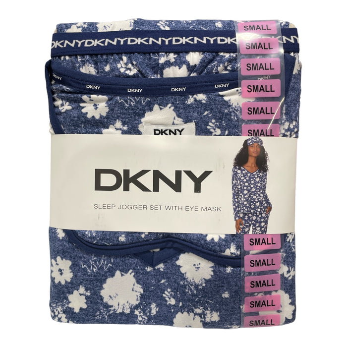 DKNY Women's 3-Piece Lightweight Soft Sleep Jogger Lounge Set w/ Eye Mask