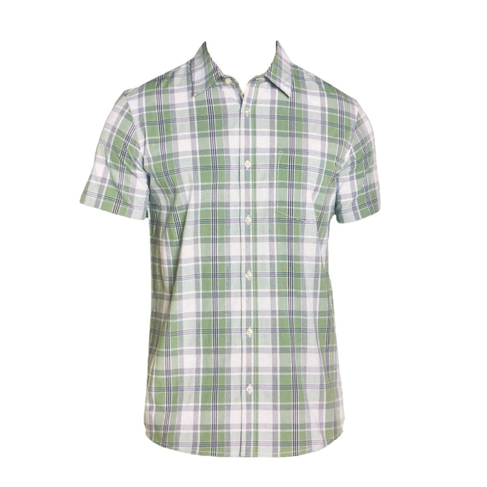 GAP Men's Short Sleeve Button Down Collared Poplin Shirt