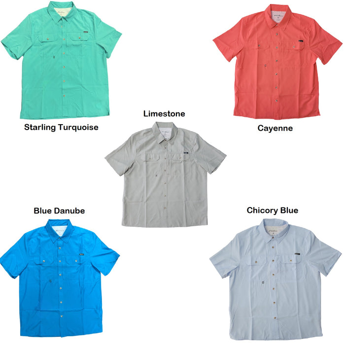 Eddie Bauer Men's Short Sleeve Moisture Wicking Woven Tech Shirt