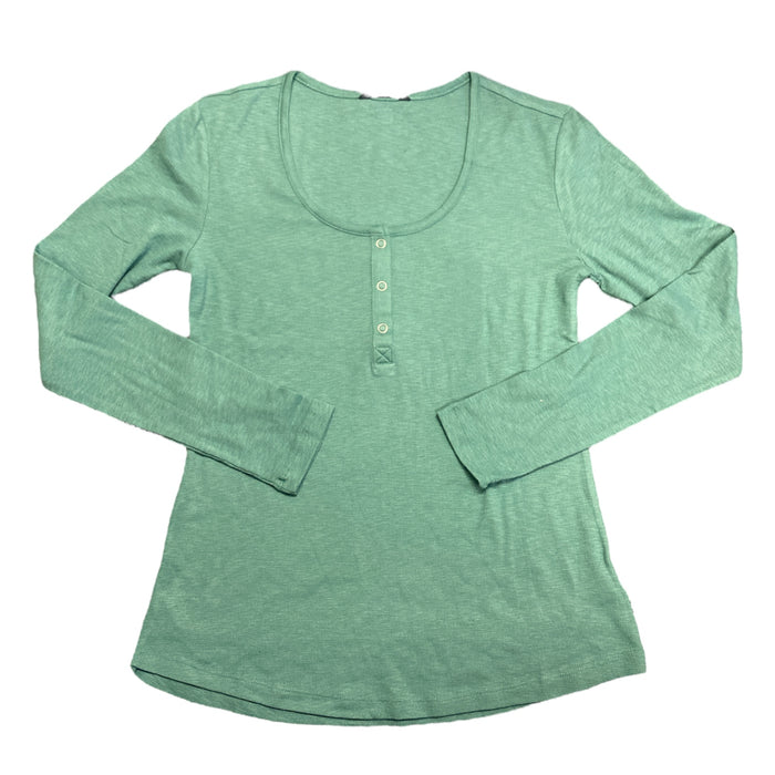 Eddie Bauer Women's Soft Ribbed Long Sleeve Scoop Snap Henley