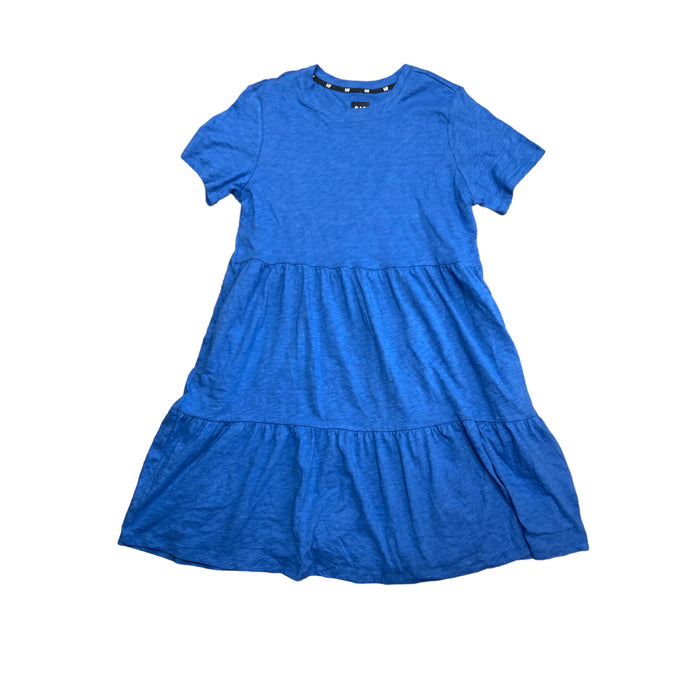 GAP Women's Soft Short Sleeve Crew Neck Tiered Dress