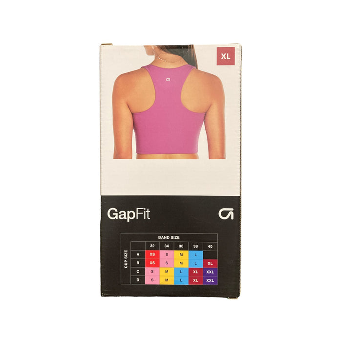 GapFit Ladies V-Scoop Neckline Razorback Built In Shelf Bra Active Tank Bra