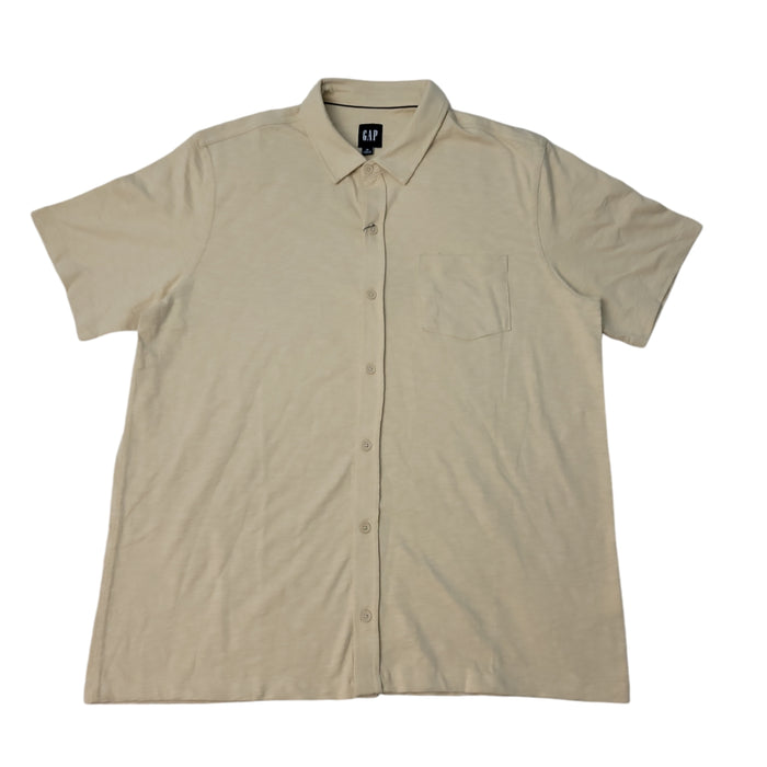 GAP Men's Soft Short Sleeve Knit Button Down Shirt, GP005442