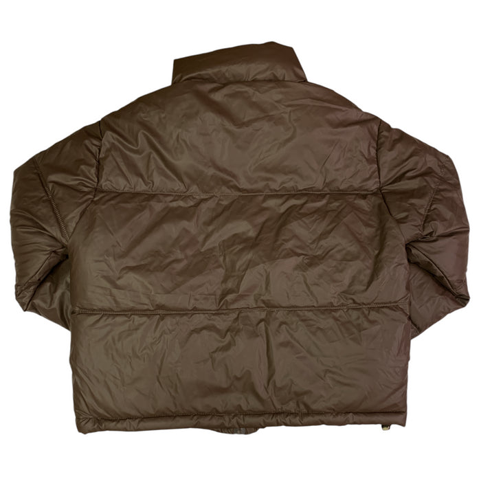 Express Women's Snap Buttons Cropped Puffer Jacket