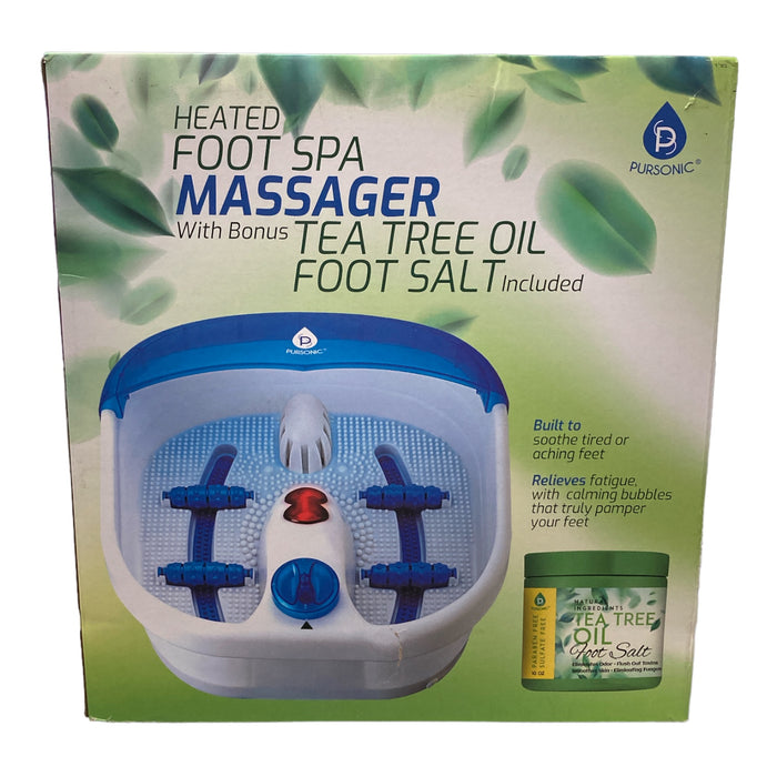 Pursonic Heated Foot Spa Massager with Tea Tree Foot Salts