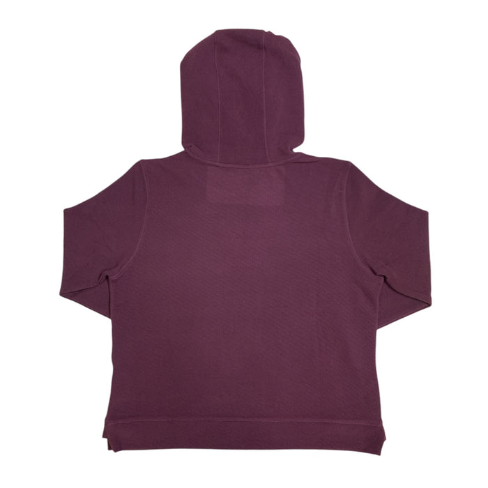 DKNY Women's Buttery Soft Waffle Crew Neck Pullover Hoodie