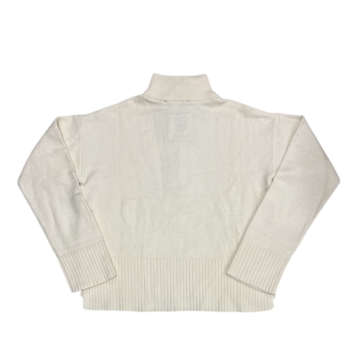 DKNY Womens Quarter Zip Pullover Sweater, Mock Neck, Ribbed Hem, Cuffs and Neck