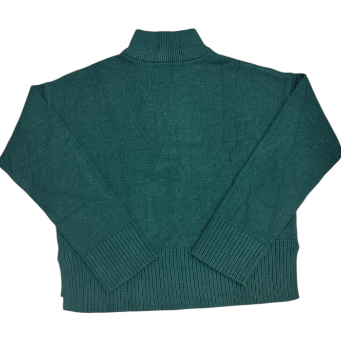 DKNY Womens Quarter Zip Pullover Sweater, Mock Neck, Ribbed Hem, Cuffs and Neck