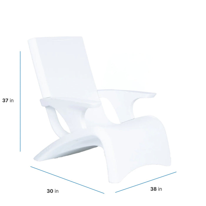 Step 2 Vero Poolside Adirondack Chair, Outdoor Patio or In-Water Use, White