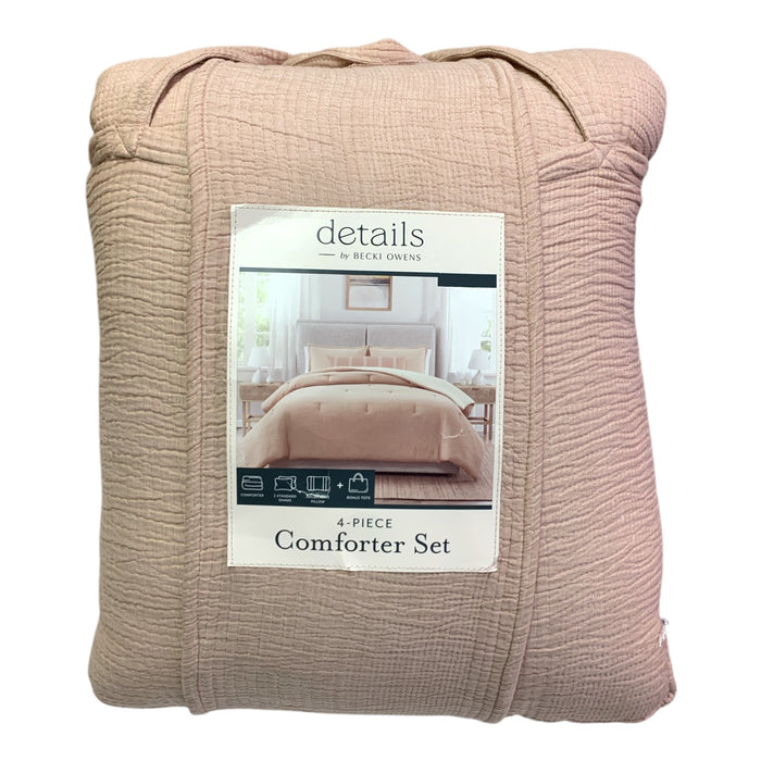 details by Becki Owens Cherie Stripe 4-Piece Matelasse Comforter Set