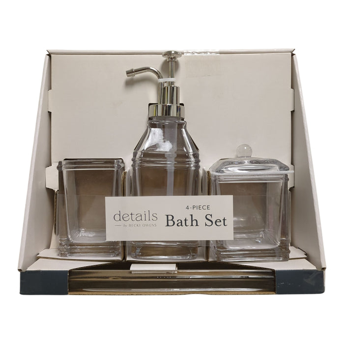 details by Becki Owens 4-Piece Glass Accessory Bathroom Counter Set